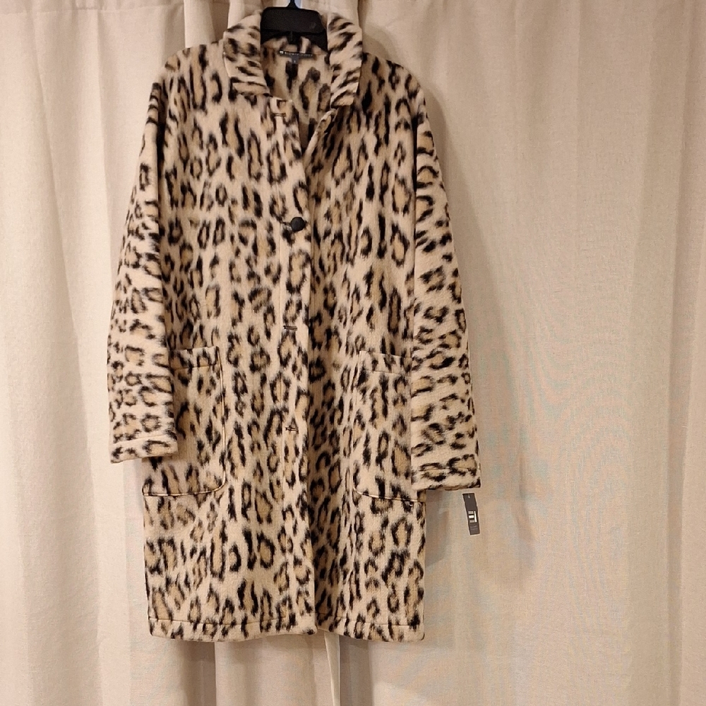 Elliott Lauren Animal Print Teddy Jacket